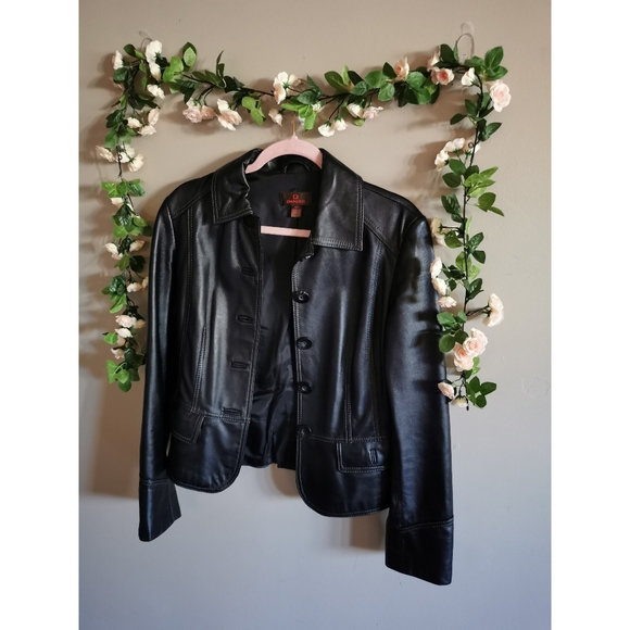 Danier Jackets & Blazers - Danier Black Leather Jacket